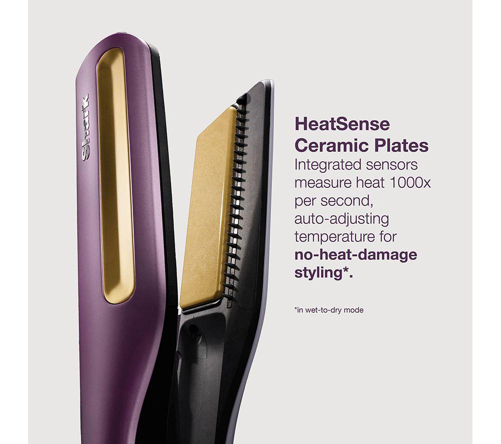 SHARK SilkiPro Straight HT401UKPU Hair Straightener & Dryer - Plum Satin image number 9 of 15