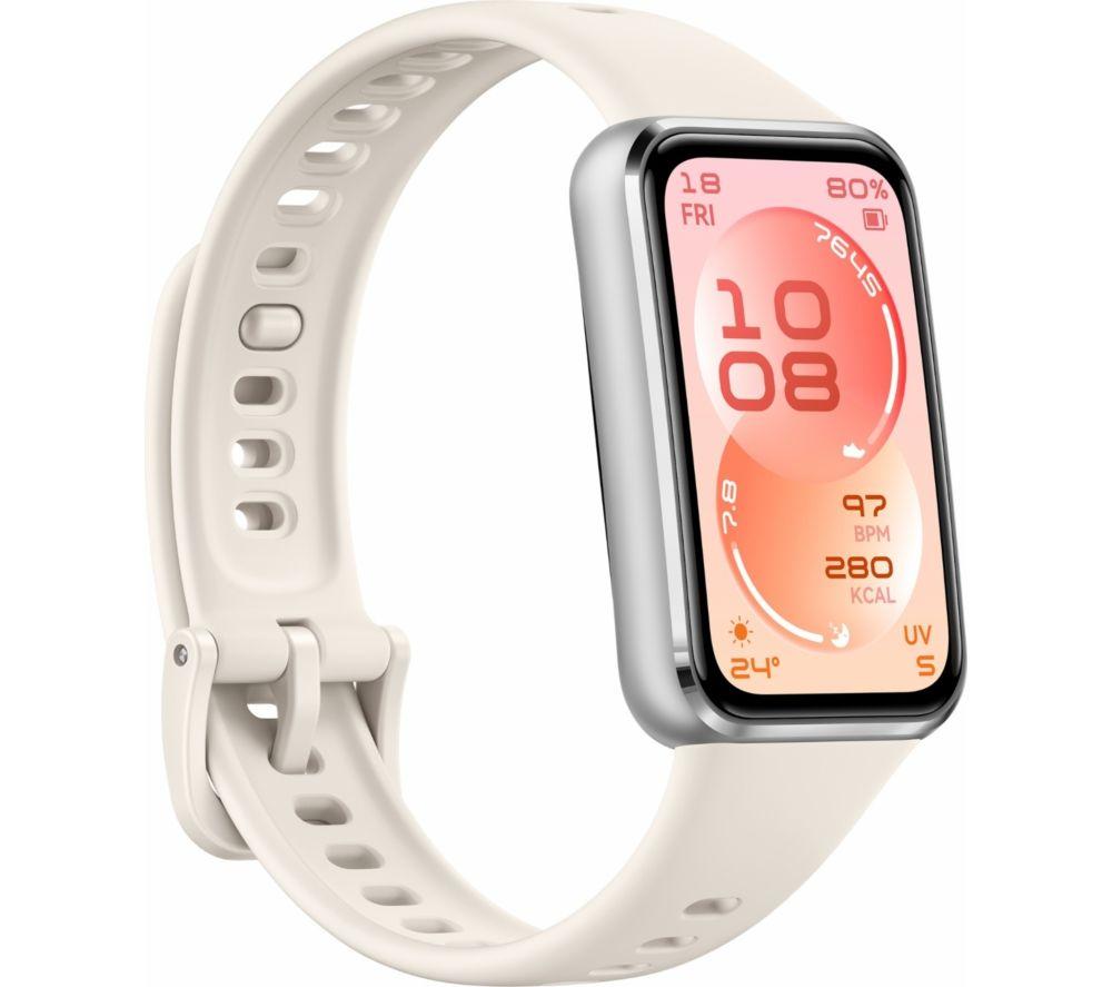 HUAWEI Band 11 Fitness Tracker - Aluminium with White Fluoroelastomer Strap image number 2 of 9