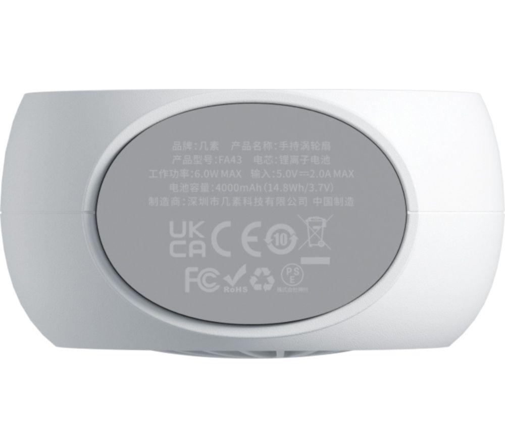 JISULIFE Handheld Fan 5 Plus - White image number 4 of 5