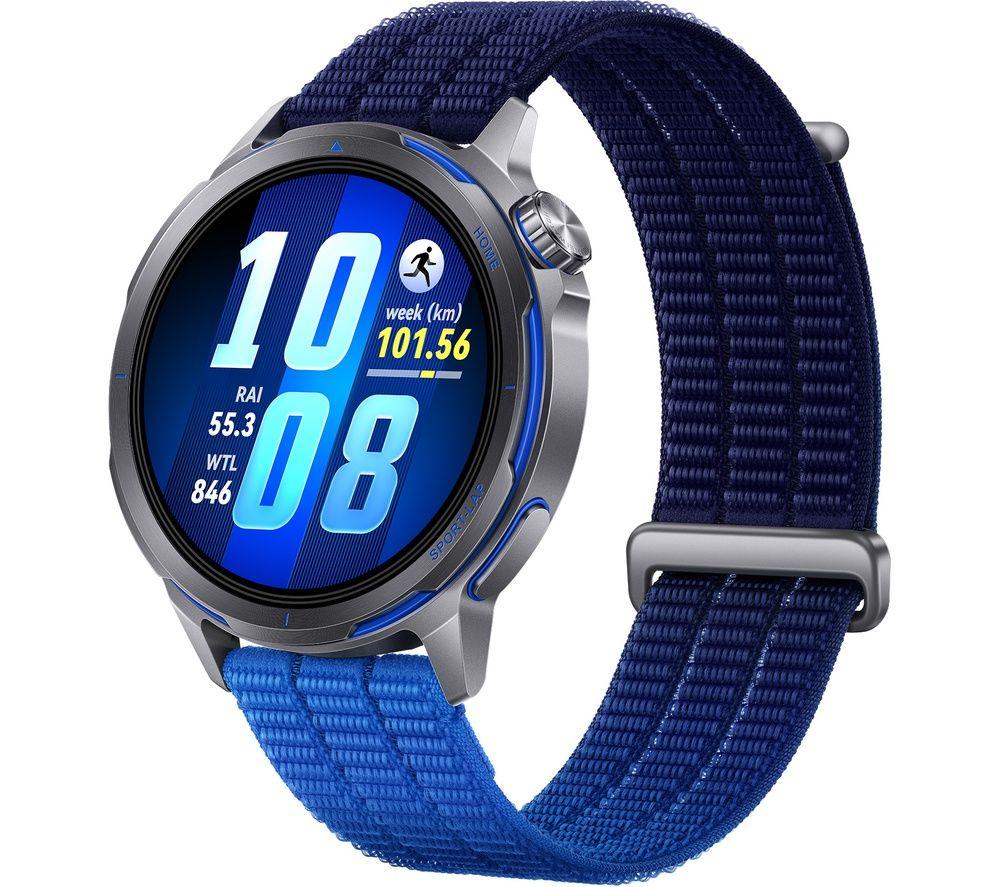 HUAWEI Watch GT Runner 2 - Titanium with Dusk Blue Woven Strap, 43.5 mm