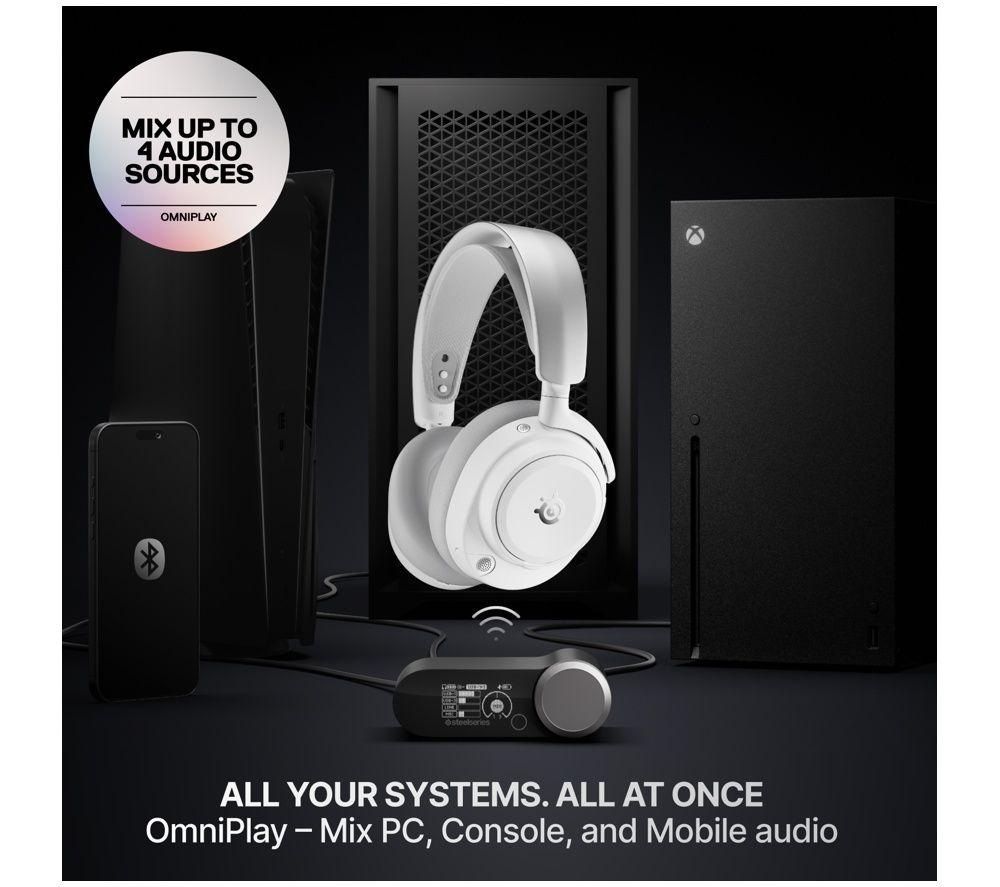 STEELSERIES Arctis Nova Pro Omni Wireless 7.1 Gaming Headset for PC & PlayStation - White image number 7 of 10