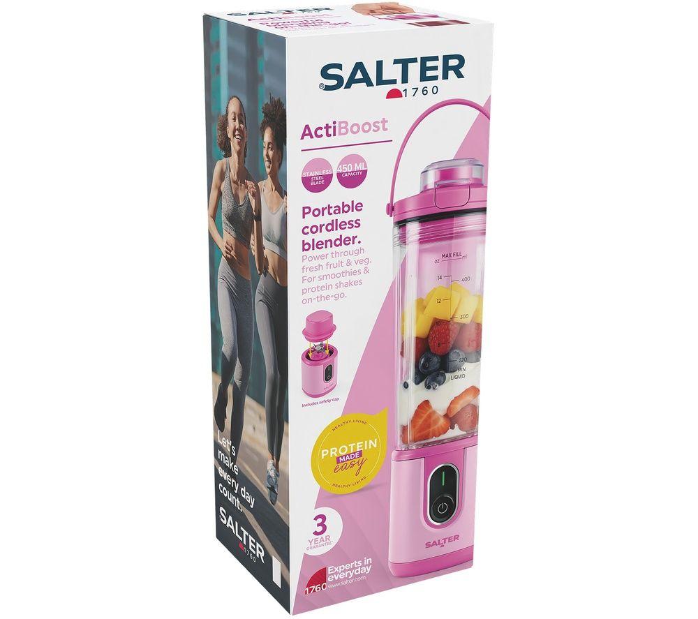 SALTER ActiBoost Portable Blender - Pink image number 2 of 5