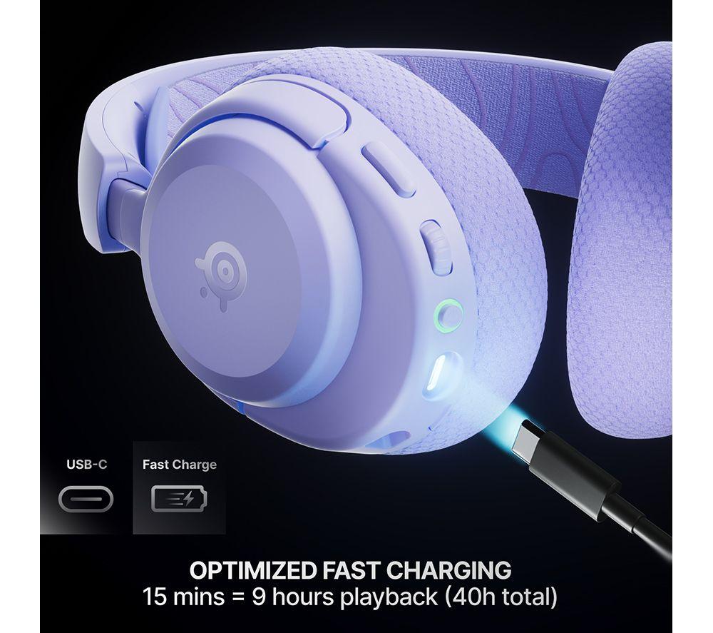 STEELSERIES Arctis Nova 3 Wireless PC Gaming Headset - Lavender image number 3 of 9