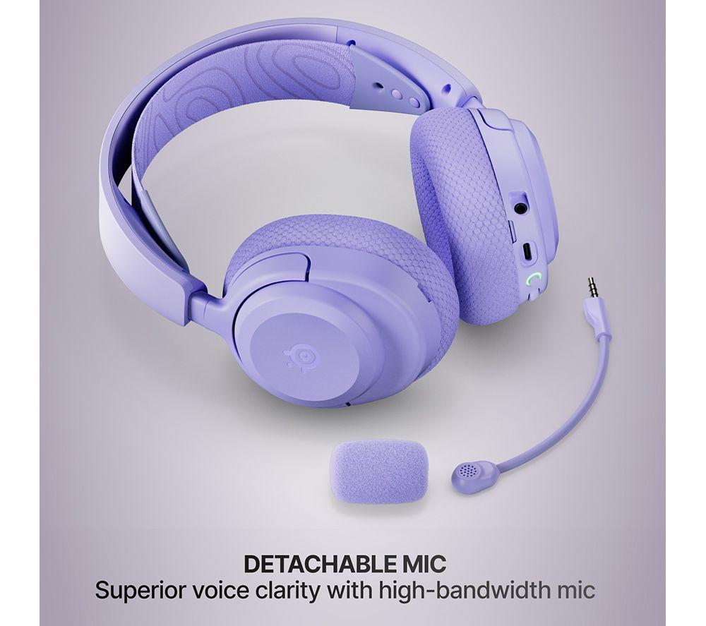 STEELSERIES Arctis Nova 3 Wireless PC Gaming Headset - Lavender image number 8 of 9