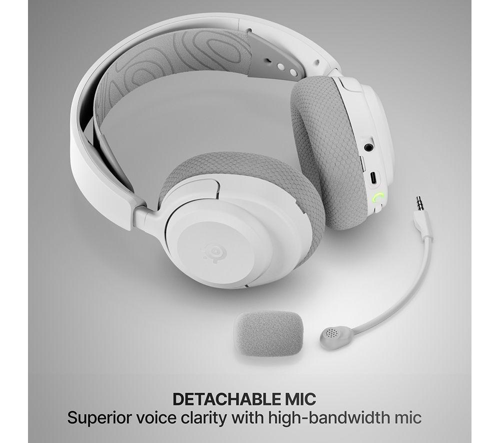 STEELSERIES Arctis Nova 3 Wireless PC Gaming Headset - White image number 8 of 9