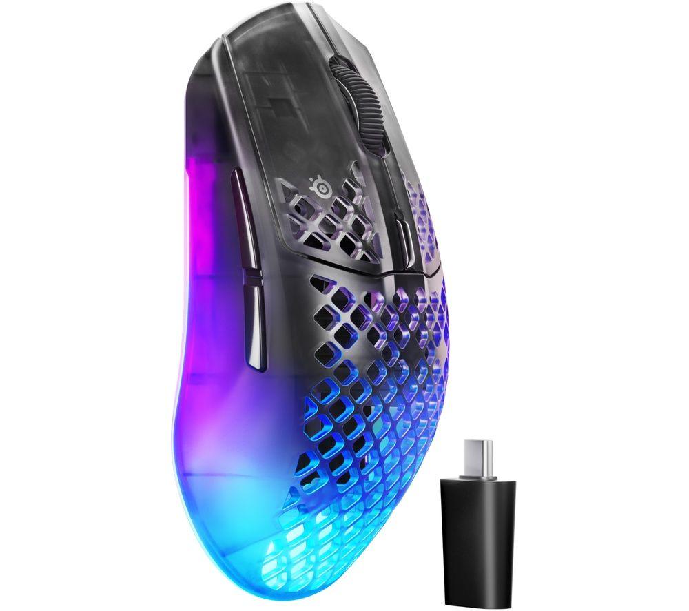 STEELSERIES Aerox 3 Gen 2 RGB Wireless Optical Gaming Mouse - Shadow
