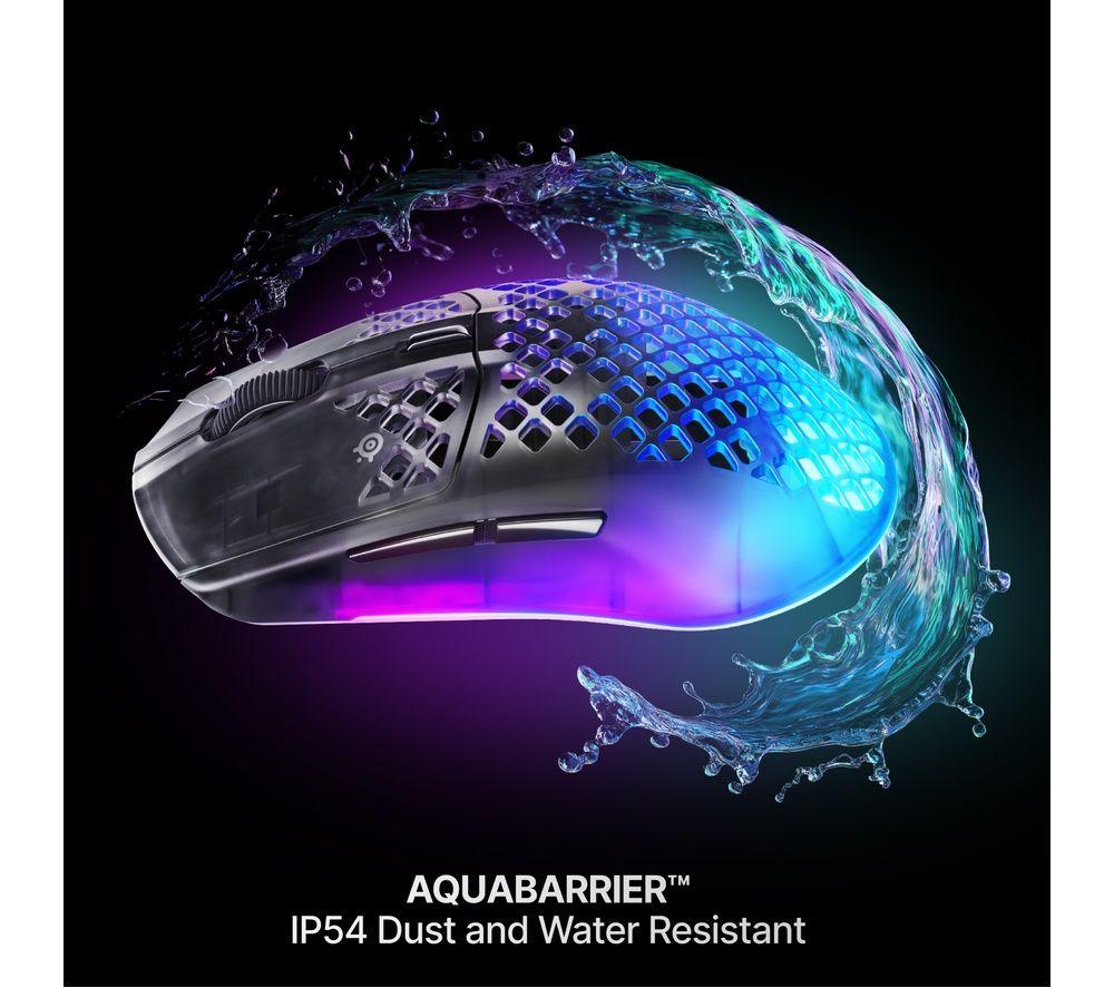 STEELSERIES Aerox 3 Gen 2 RGB Wireless Optical Gaming Mouse - Shadow image number 7 of 8