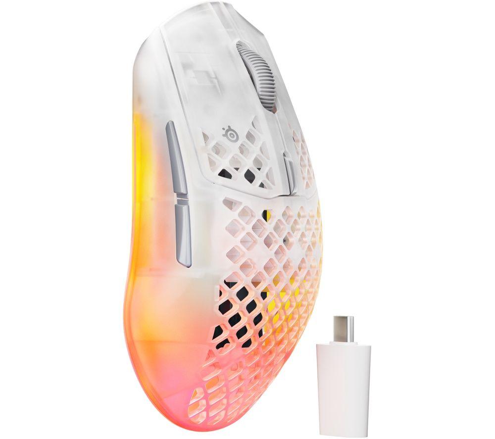 STEELSERIES Aerox 3 Gen 2 RGB Wireless Optical Gaming Mouse - Ghost