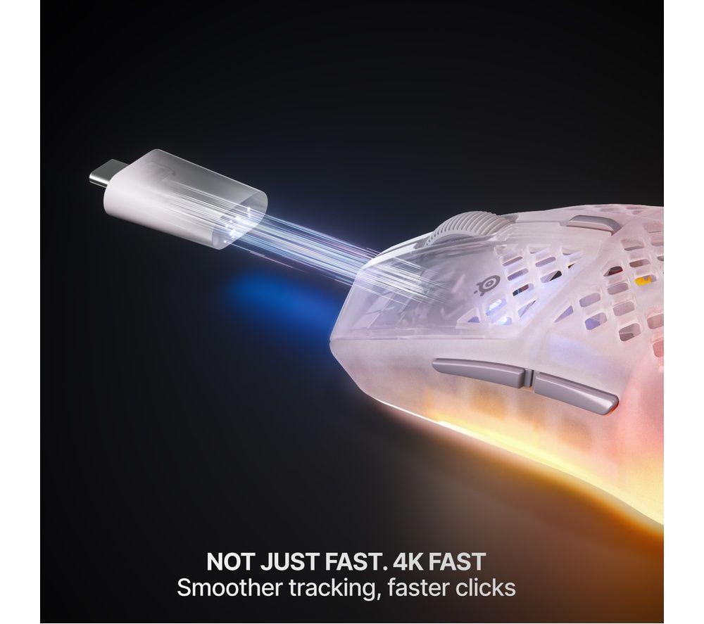 STEELSERIES Aerox 3 Gen 2 RGB Wireless Optical Gaming Mouse - Ghost image number 3 of 8