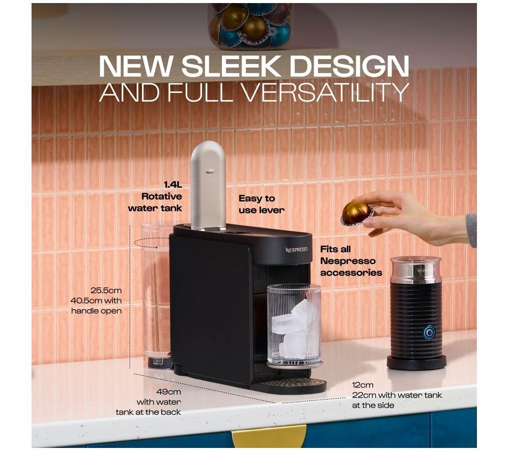 NESPRESSO by Krups Vertuo Up XN9408G0 Smart Pod Coffee Machine - Black image number 3 of 14