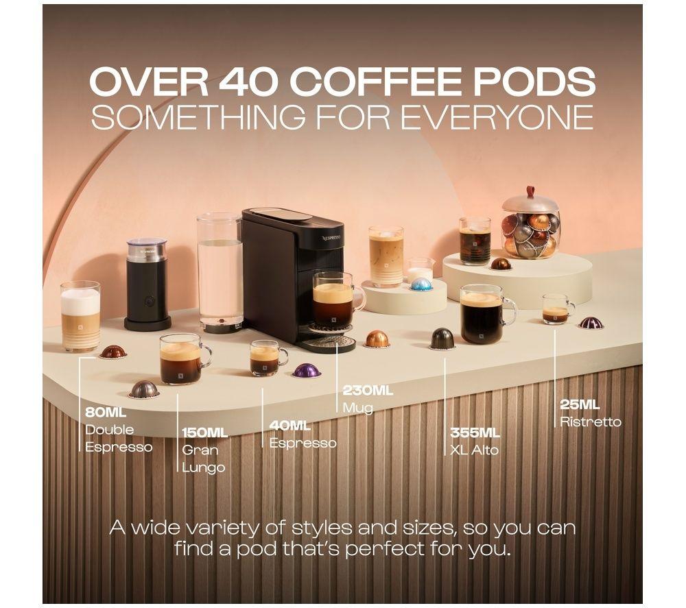 NESPRESSO by Krups Vertuo Up XN9408G0 Smart Pod Coffee Machine - Black image number 5 of 14