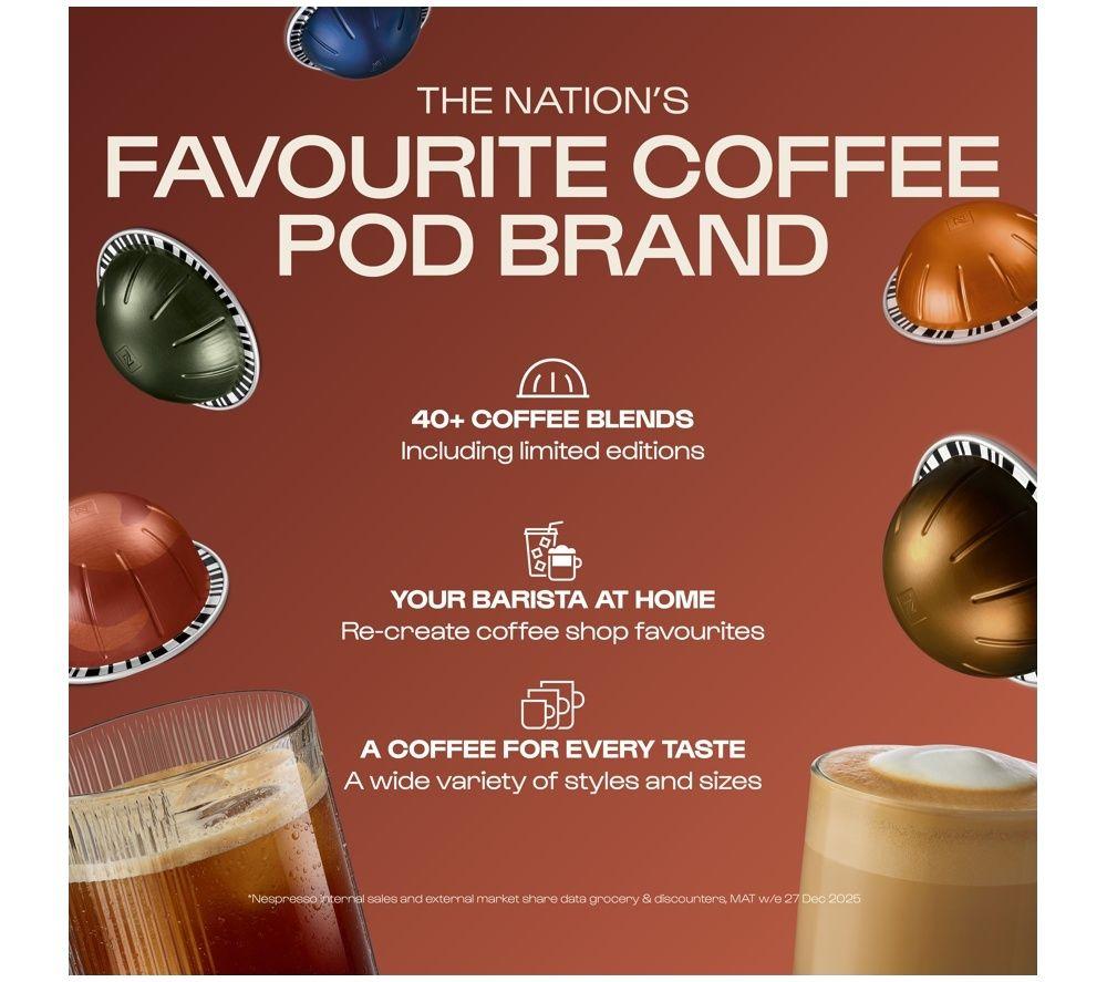 NESPRESSO by Krups Vertuo Up XN9408G0 Smart Pod Coffee Machine - Black image number 7 of 14