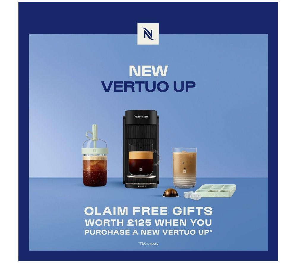 NESPRESSO by Krups Vertuo Up XN9404G0 Smart Pod Coffee Machine - Blue image number 2 of 15
