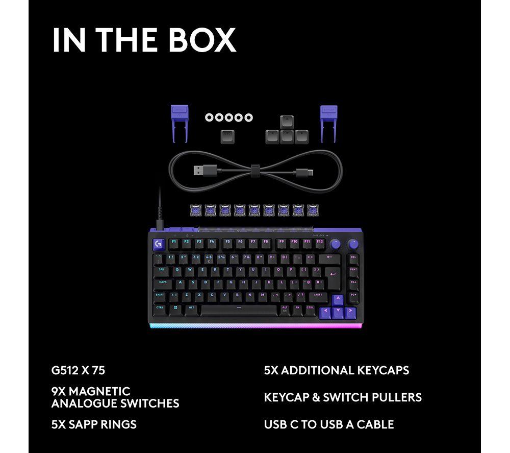 LOGITECH G512 X 75 Mechanical Gaming Keyboard - Black image number 11 of 11