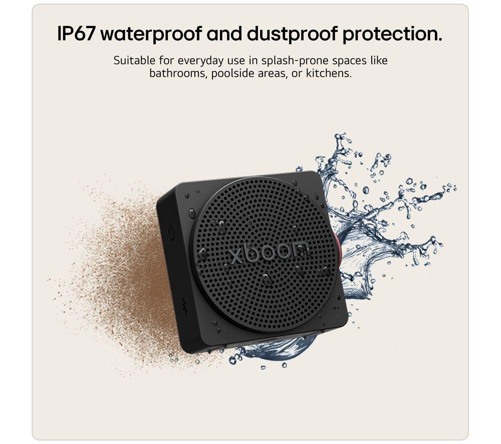 LG xboom Mini Portable Bluetooth Speaker - Black image number 6 of 10