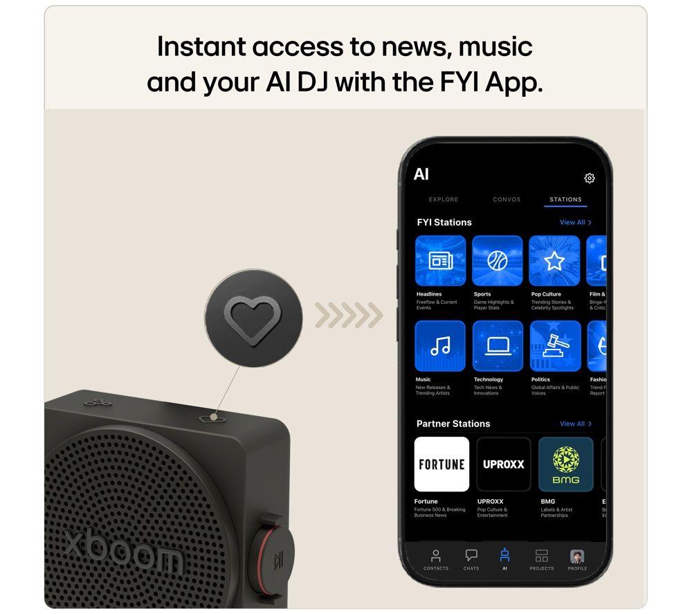 LG xboom Mini Portable Bluetooth Speaker - Black image number 8 of 10