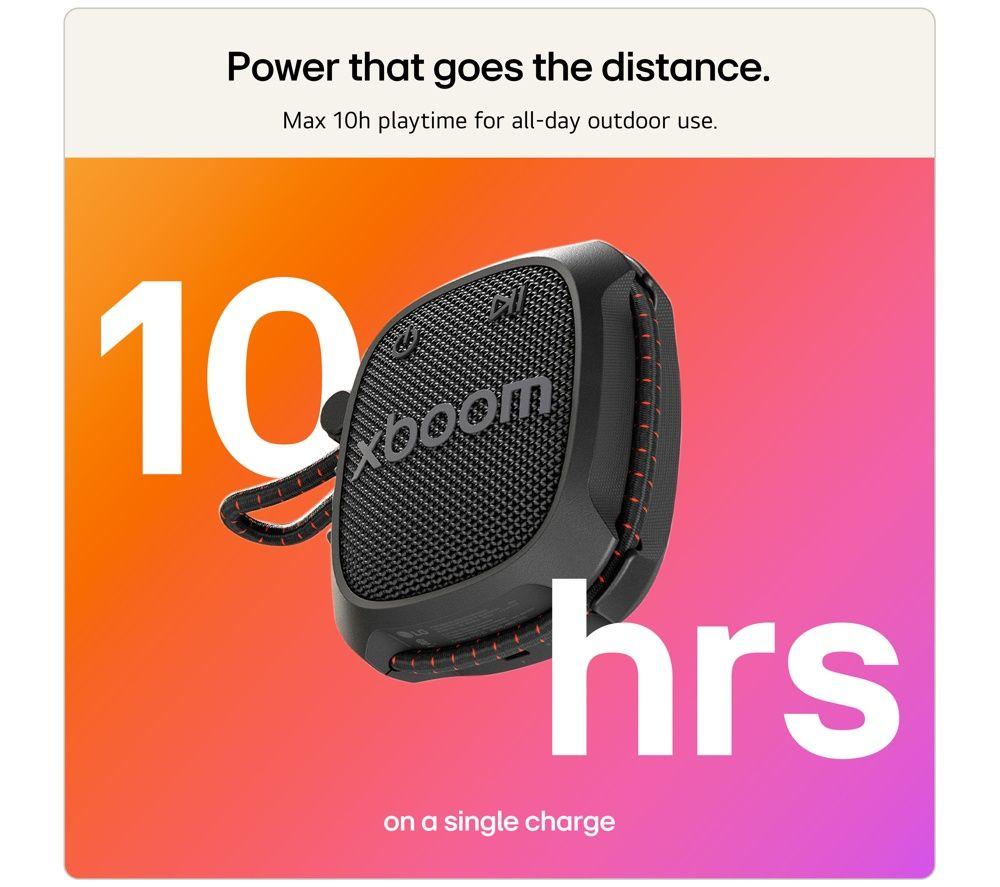 LG xboom Rock Portable Bluetooth Speaker - Black image number 6 of 10
