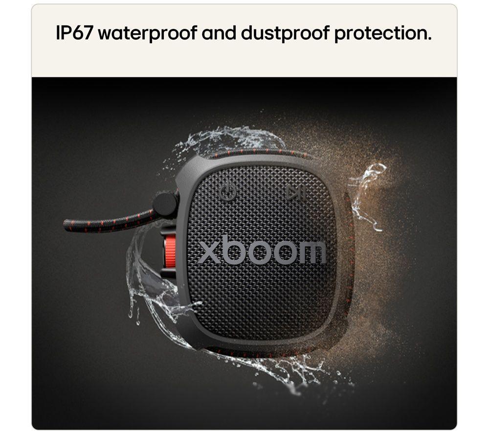 LG xboom Rock Portable Bluetooth Speaker - Black image number 8 of 10