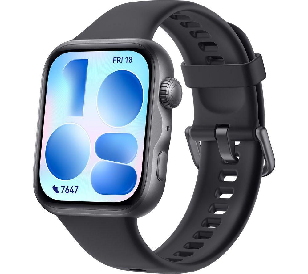 HUAWEI Watch Fit 5 - Black Aluminium Alloy with Black Fluoroelastomer Strap