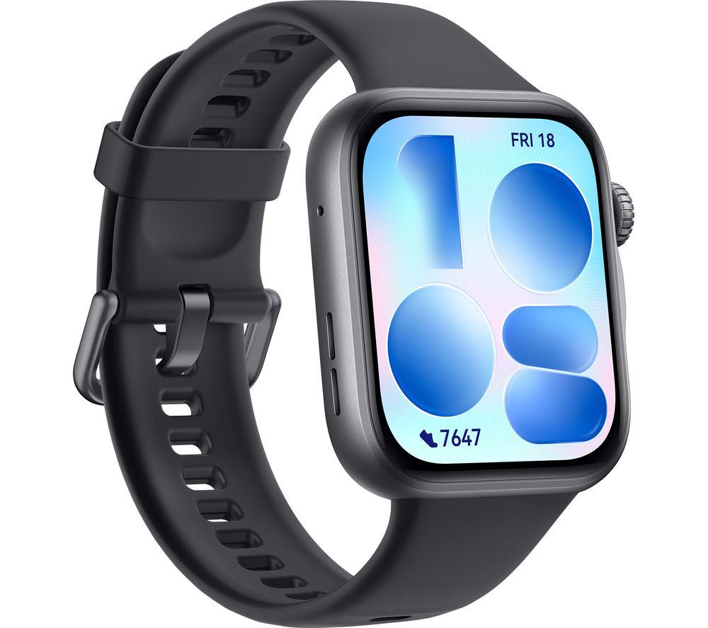 HUAWEI Watch Fit 5 - Black Aluminium Alloy with Black Fluoroelastomer Strap image number 4 of 12
