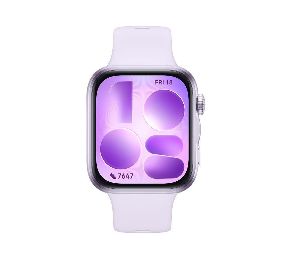 HUAWEI Watch Fit 5 - Silver Aluminium Alloy with Purple Fluoroelastomer Strap
