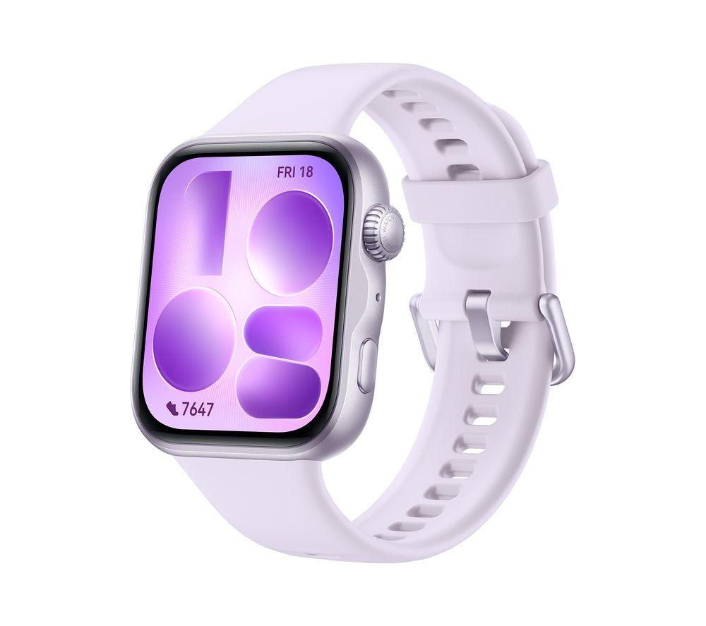 HUAWEI Watch Fit 5 - Silver Aluminium Alloy with Purple Fluoroelastomer Strap image number 2 of 11