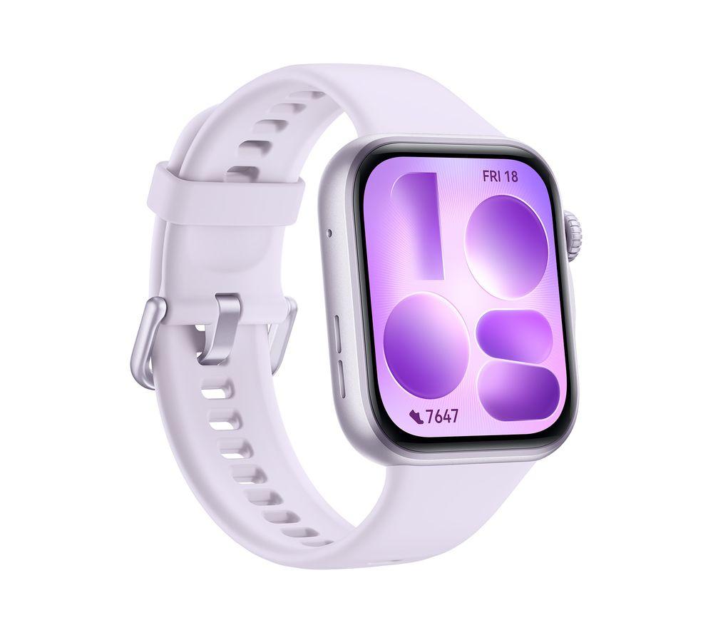 HUAWEI Watch Fit 5 - Silver Aluminium Alloy with Purple Fluoroelastomer Strap image number 3 of 11