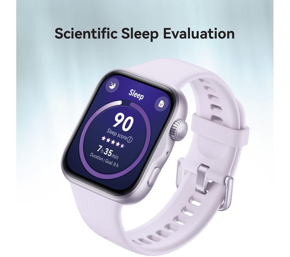 HUAWEI Watch Fit 5 - Silver Aluminium Alloy with Purple Fluoroelastomer Strap image number 9 of 11