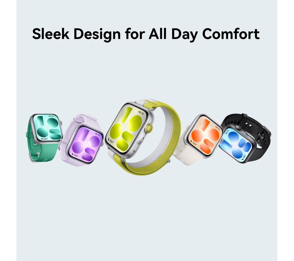 HUAWEI Watch Fit 5 - Silver Aluminium Alloy with Purple Fluoroelastomer Strap image number 11 of 11