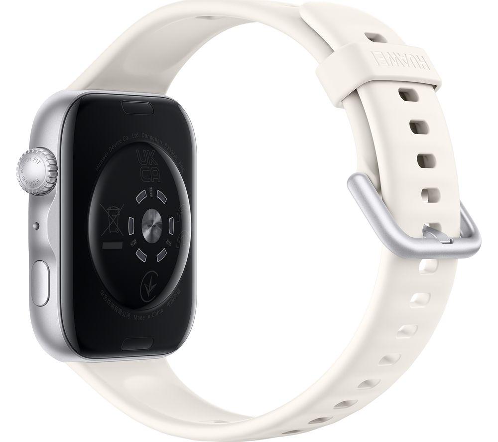 HUAWEI Watch Fit 5 - Silver Aluminium Alloy with White Fluoroelastomer Strap image number 6 of 12