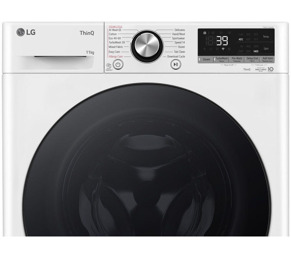 LG ELCTRNC Series 4 Pro F4Y711WBTN1 WiFi-enabled 11 kg 1400 Spin Washing Machine &ndash; White image number 9 of 10