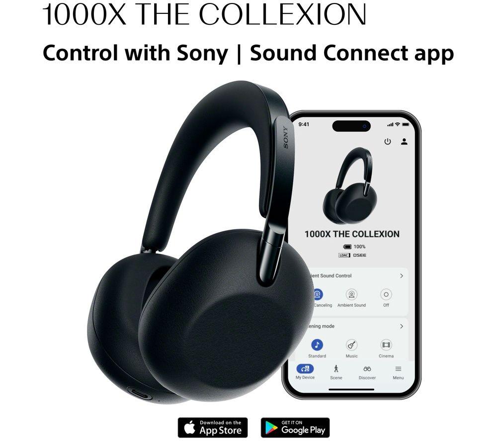 SONY 1000X THE COLLEXION Wireless Bluetooth Noise-Cancelling Headphones - Black image number 10 of 22