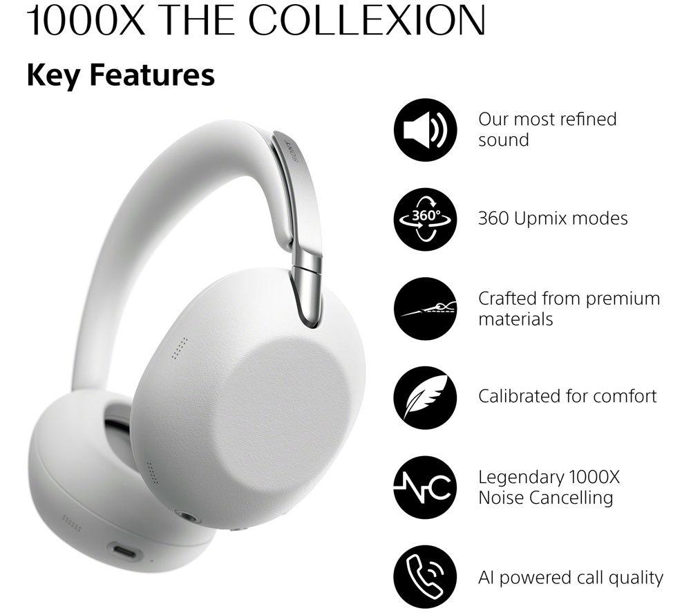 SONY 1000X THE COLLEXION Wireless Bluetooth Noise-Cancelling Headphones - Platinum image number 2 of 20