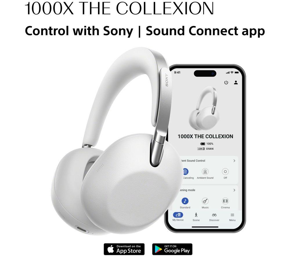 SONY 1000X THE COLLEXION Wireless Bluetooth Noise-Cancelling Headphones - Platinum image number 10 of 20