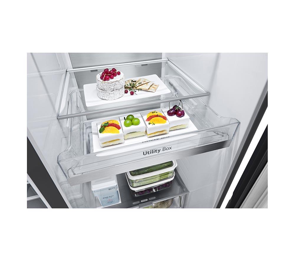 LG InstaView GSXE81EVBE American Style Smart Fridge Freezer &ndash; Essence Black Steel image number 12 of 20