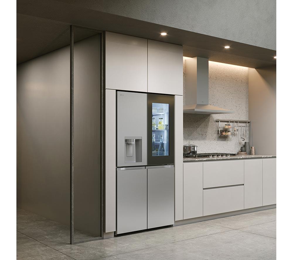 LG InstaView GSXE81PYBE American-Style Smart Fridge Freezer &ndash; Prime Silver image number 2 of 19