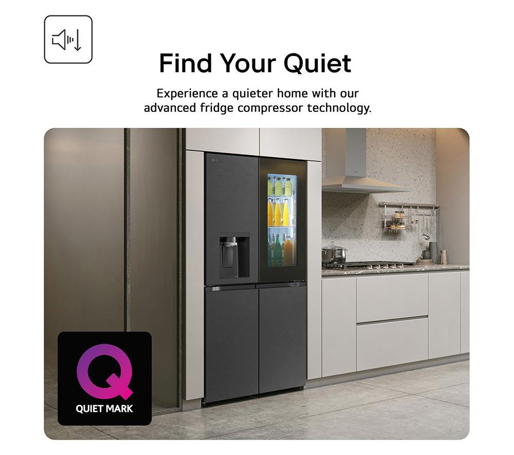 LG InstaView GSXE80EVBE American Style Smart Fridge Freezer &ndash; Essence Black Steel image number 9 of 18