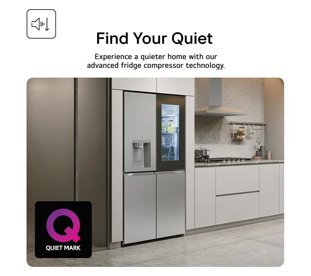 LG InstaView GSXE80PYBE American-Style Smart Fridge Freezer &ndash; Prime Silver image number 9 of 18