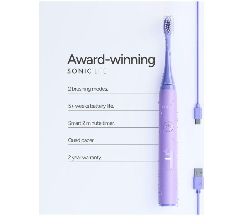 ORDO Sonic Lite Electric Toothbrush - Lavender image number 5 of 7