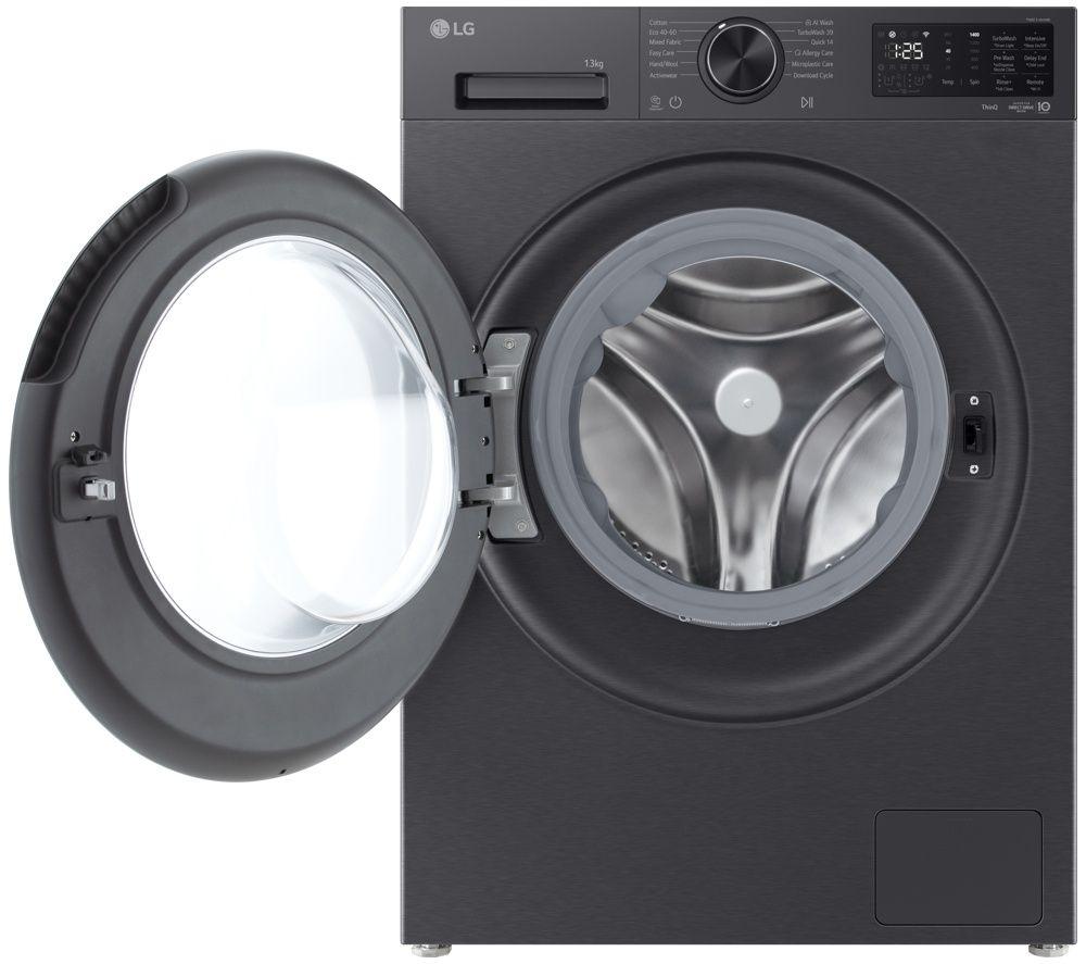LG Series 5 AI Direct Drive F4X5013TBB 13 kg 1400 Spin Washing Machine - Matte Black image number 2 of 7