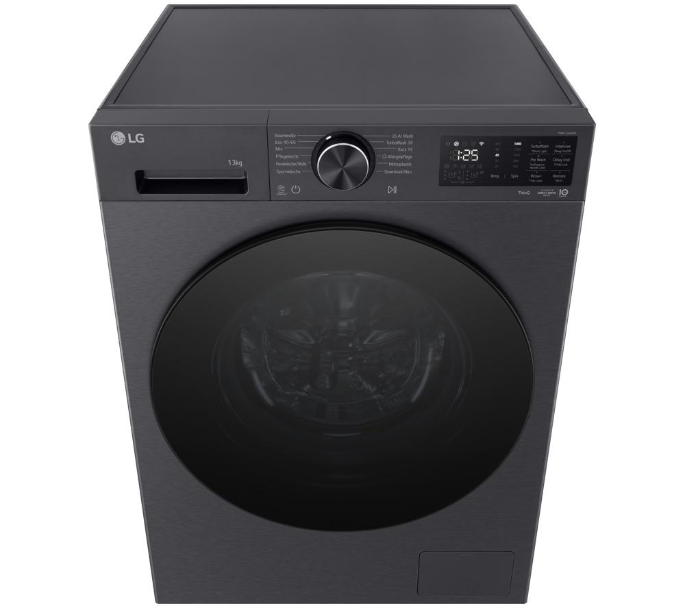 LG Series 5 AI Direct Drive F4X5013TBB 13 kg 1400 Spin Washing Machine - Matte Black image number 12 of 17