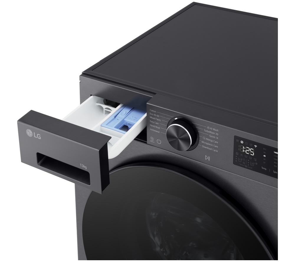 LG Series 5 AI Direct Drive F4X5013TBB 13 kg 1400 Spin Washing Machine - Matte Black image number 13 of 17