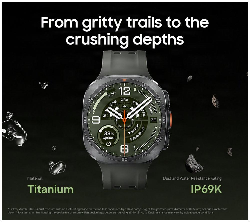 SAMSUNG Galaxy Watch Ultra2 LTE - Titanium Grey, 47 mm image number 5 of 13