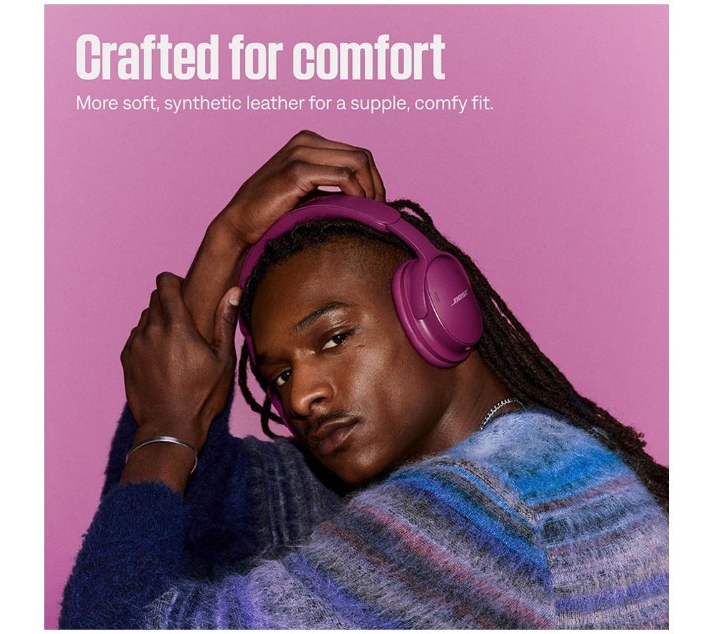 BOSE QuietComfort (2nd Gen) Wireless Bluetooth Noise-Cancelling Headphones - Rosewood Mauve image number 2 of 9