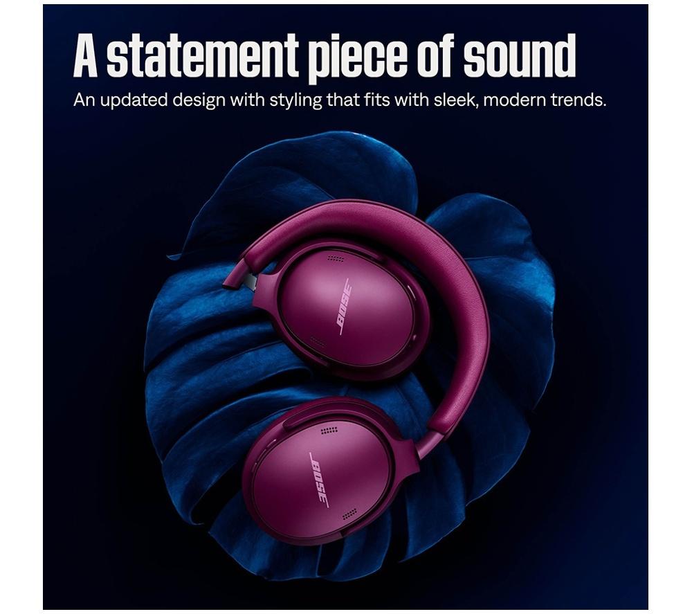BOSE QuietComfort (2nd Gen) Wireless Bluetooth Noise-Cancelling Headphones - Rosewood Mauve image number 4 of 9