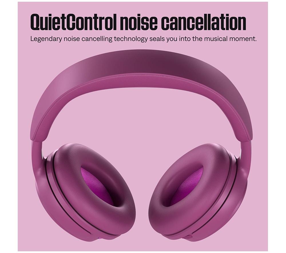 BOSE QuietComfort (2nd Gen) Wireless Bluetooth Noise-Cancelling Headphones - Rosewood Mauve image number 6 of 9