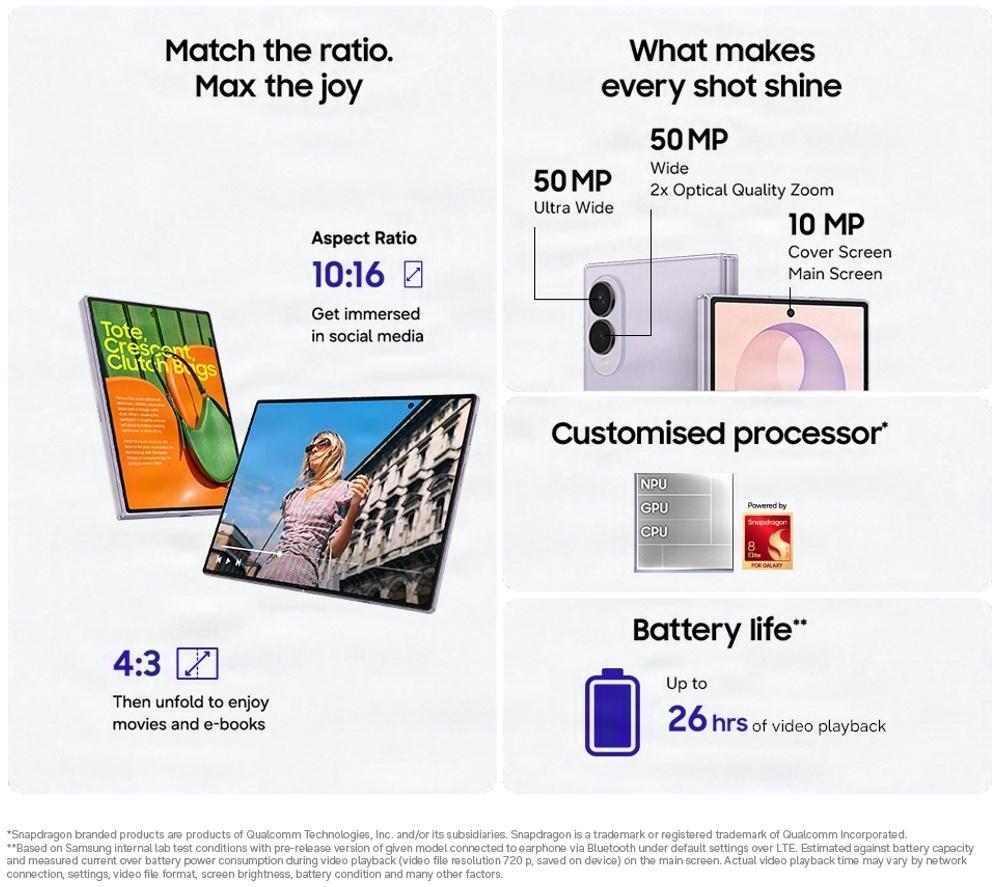 SAMSUNG Galaxy Z Fold8 - 1 TB, Lavender image number 3 of 14