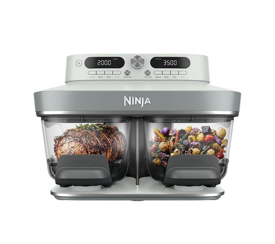 NINJA CRISPi DD102UKWH Dual Zone Glass Air Fryer - White