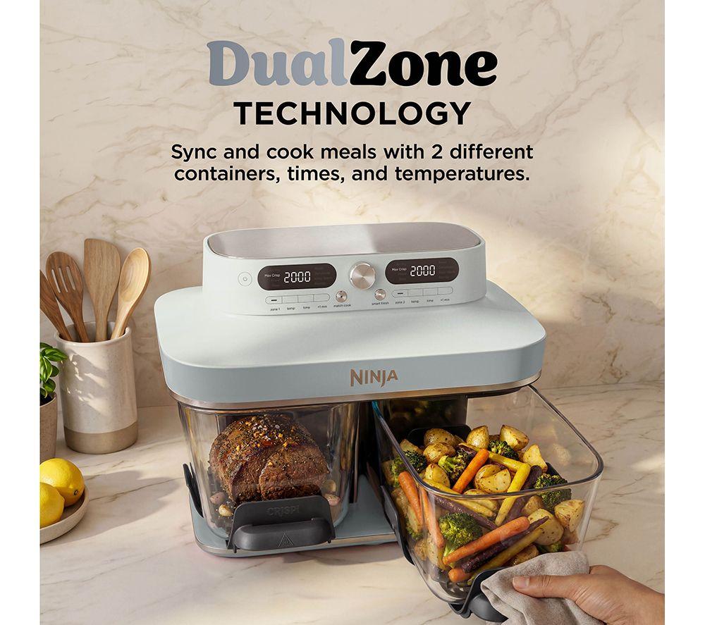 NINJA CRISPi DD102UKWH Dual Zone Glass Air Fryer - White image number 2 of 15