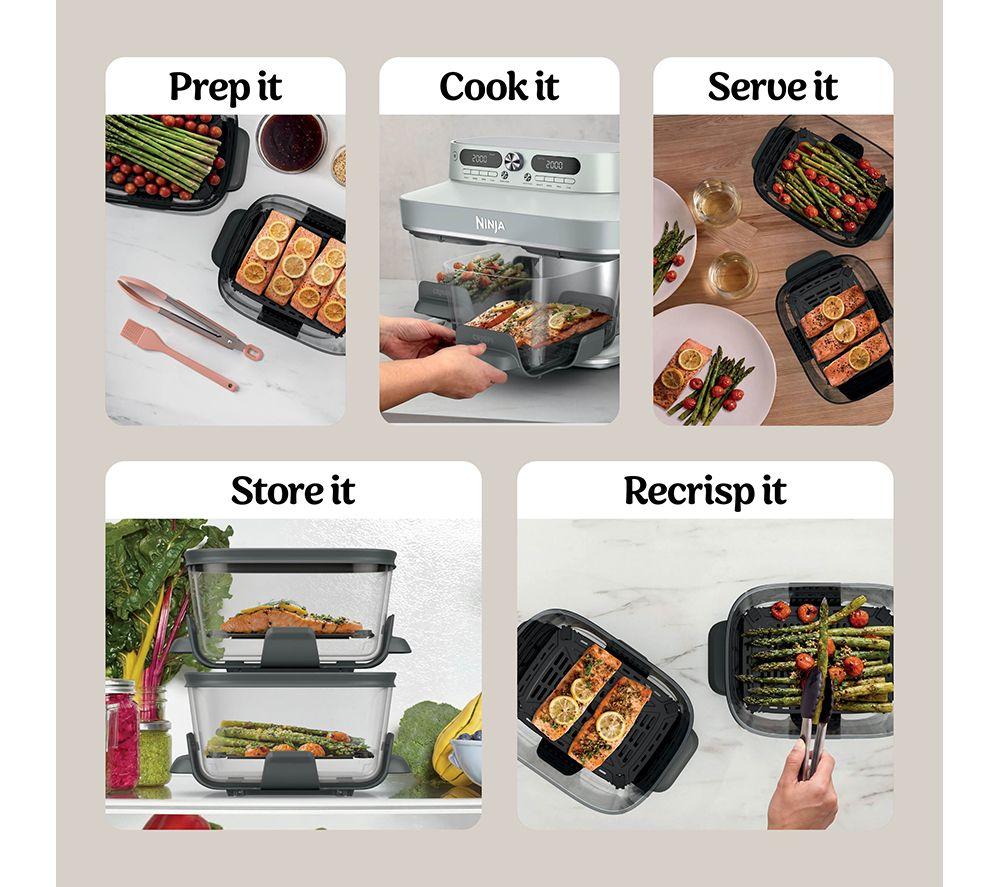NINJA CRISPi DD102UKWH Dual Zone Glass Air Fryer - White image number 4 of 15